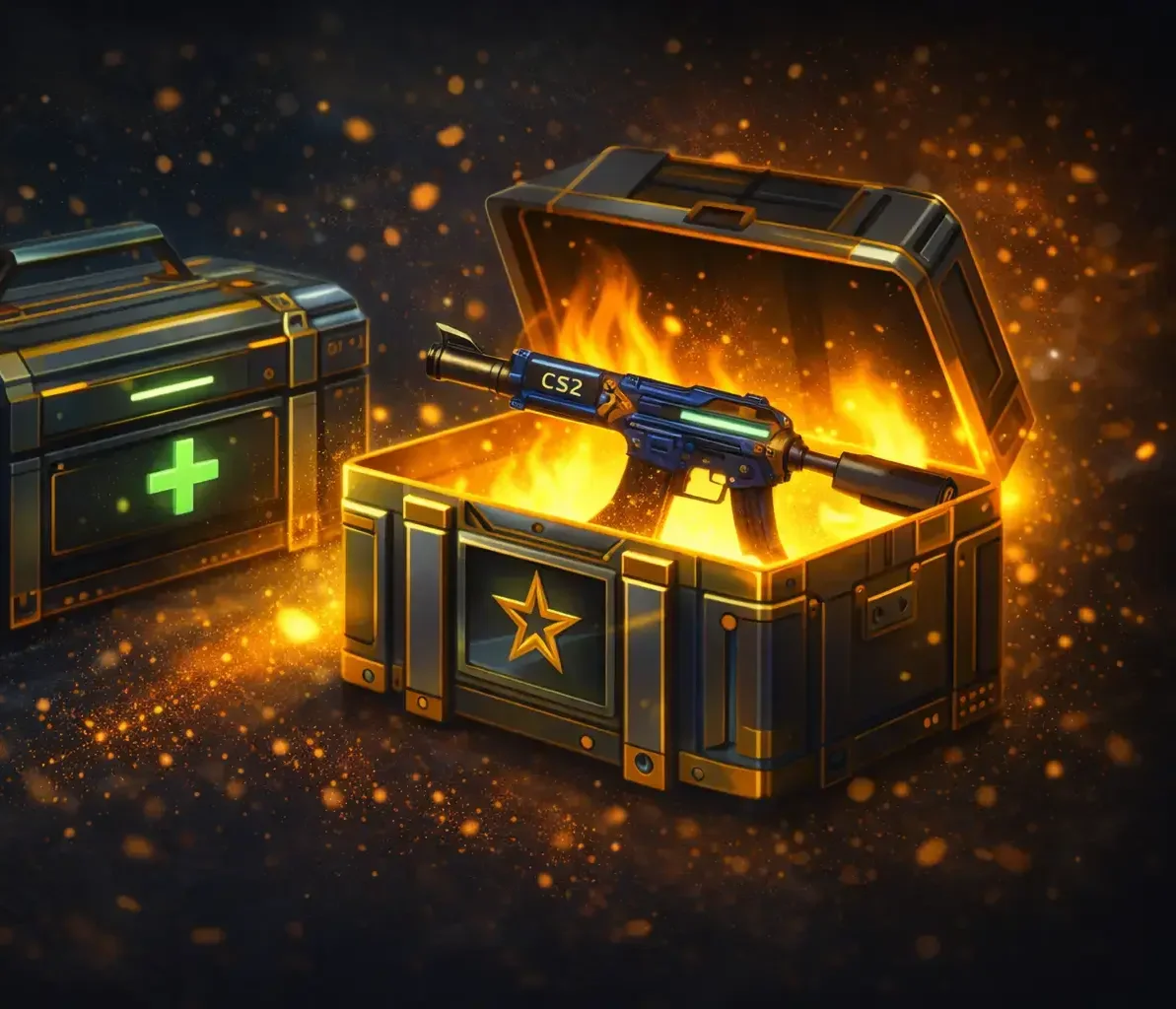CS2 case opening on CSGO500 with themed cases and item visuals