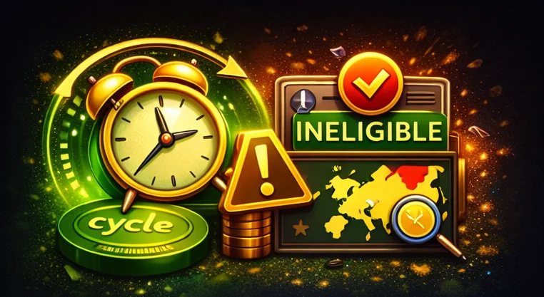 Daily case issues illustration with reset timer, eligibility status and region limitation icons