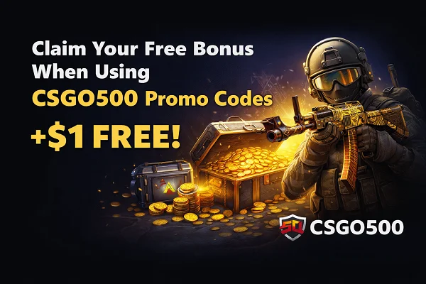 CSGO500 and 500 Casino hero illustration with crypto casino games, sportsbook elements, and CS2-inspired gambling visuals