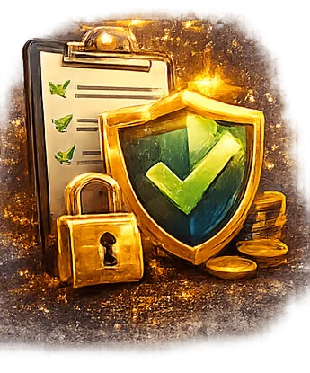 Quick nav illustration: security checklist and verified domain